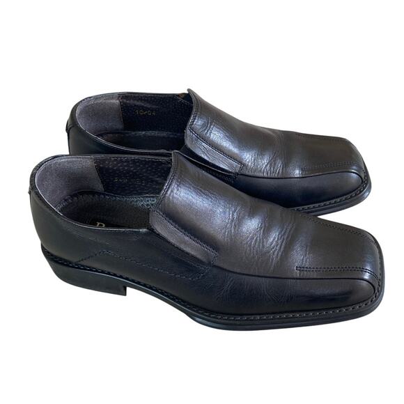 BASS Corrado Black Leather Square Toe Slip-on Dress Shoes Loafers Men\'s Size 7.5 main image 10
